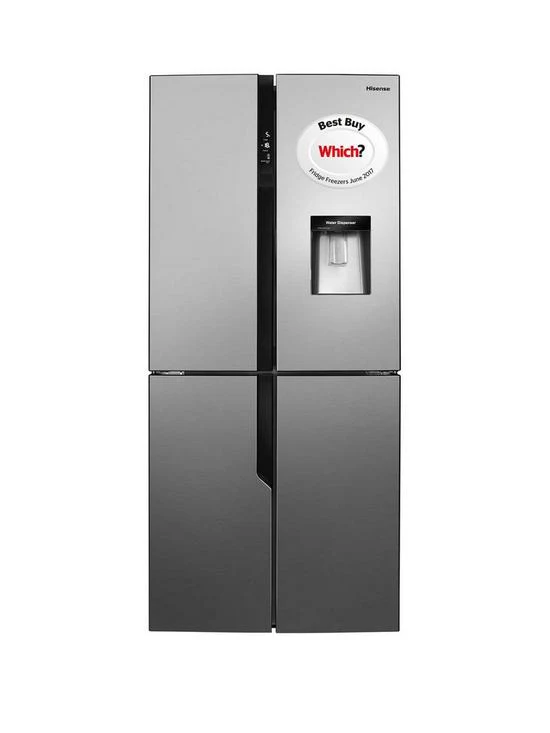 Hisense RQ560N4WC1 Stainless Steel  20 Cu ft   4 Door French Door Refrigerator with Non - Plumbed Water Dispenser  220 v 240 volts 50 hz