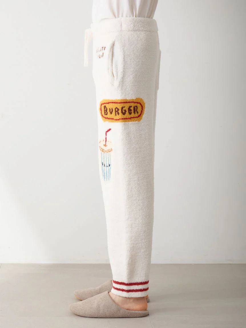 [Hirano Toshiyuki] Men's Powder Hamburger Jacquard Long Pants