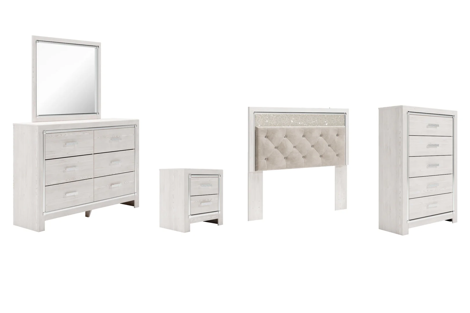 Altyra Panel Headboard Bed with Dresser