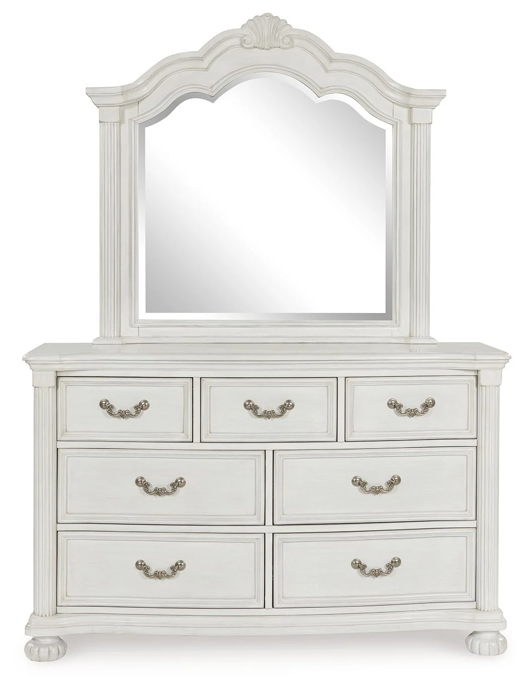 Montelaine - Dresser And Mirror - Antique White