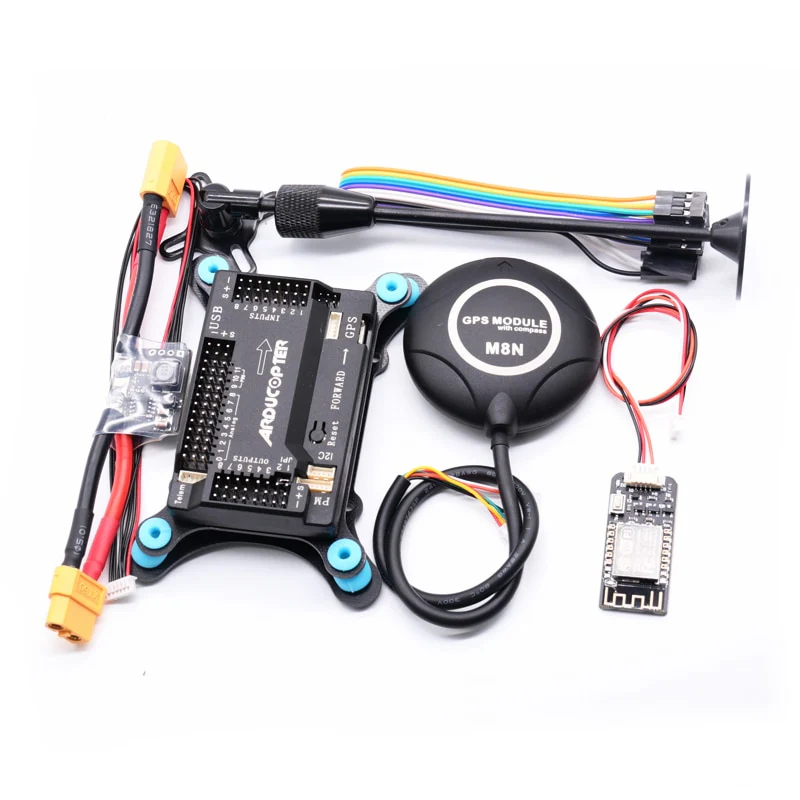 APM2.8 APM 2.8 flight controller Ardupilot +M8N GPS built-in compass +gps stand+shock absorber for RC Quadcopter Multicopter