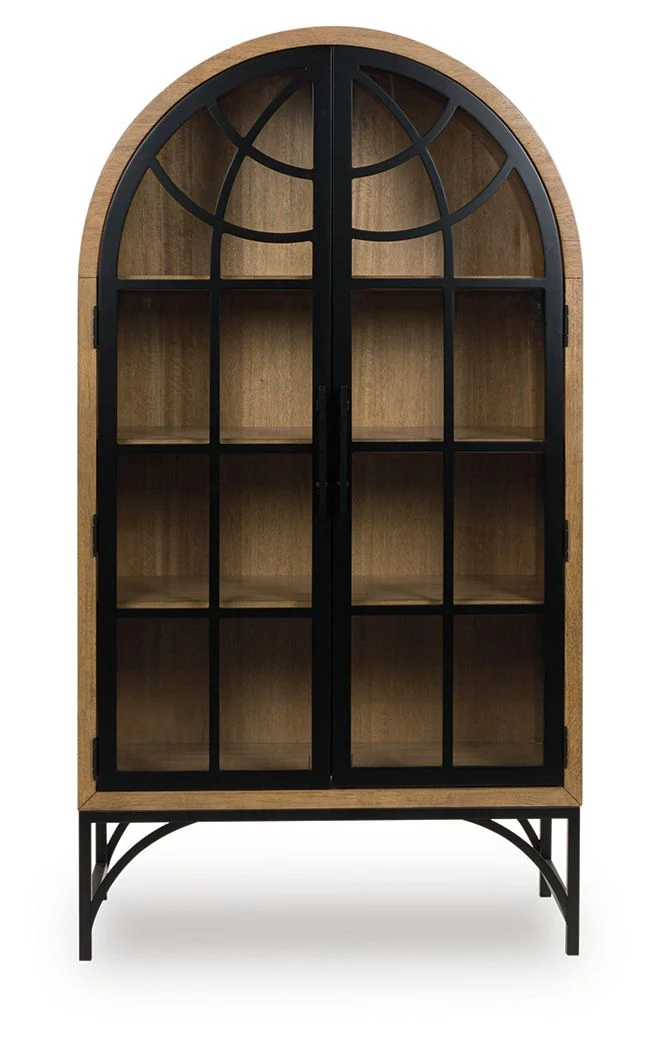 Gwenwich - Accent Cabinet - Natural / Black