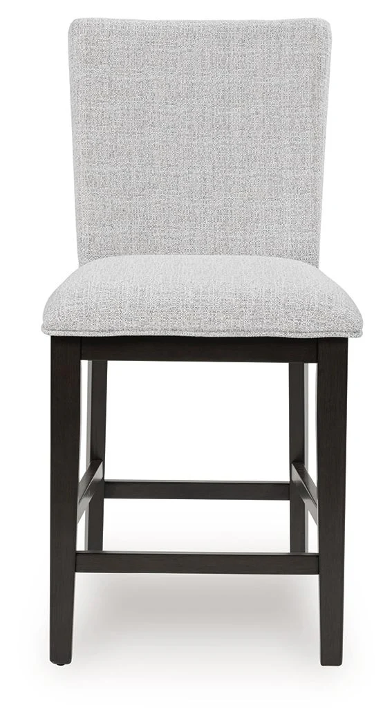 Neymorton - Upholstered Barstool (Set of 2) - Dark Grayish Brown