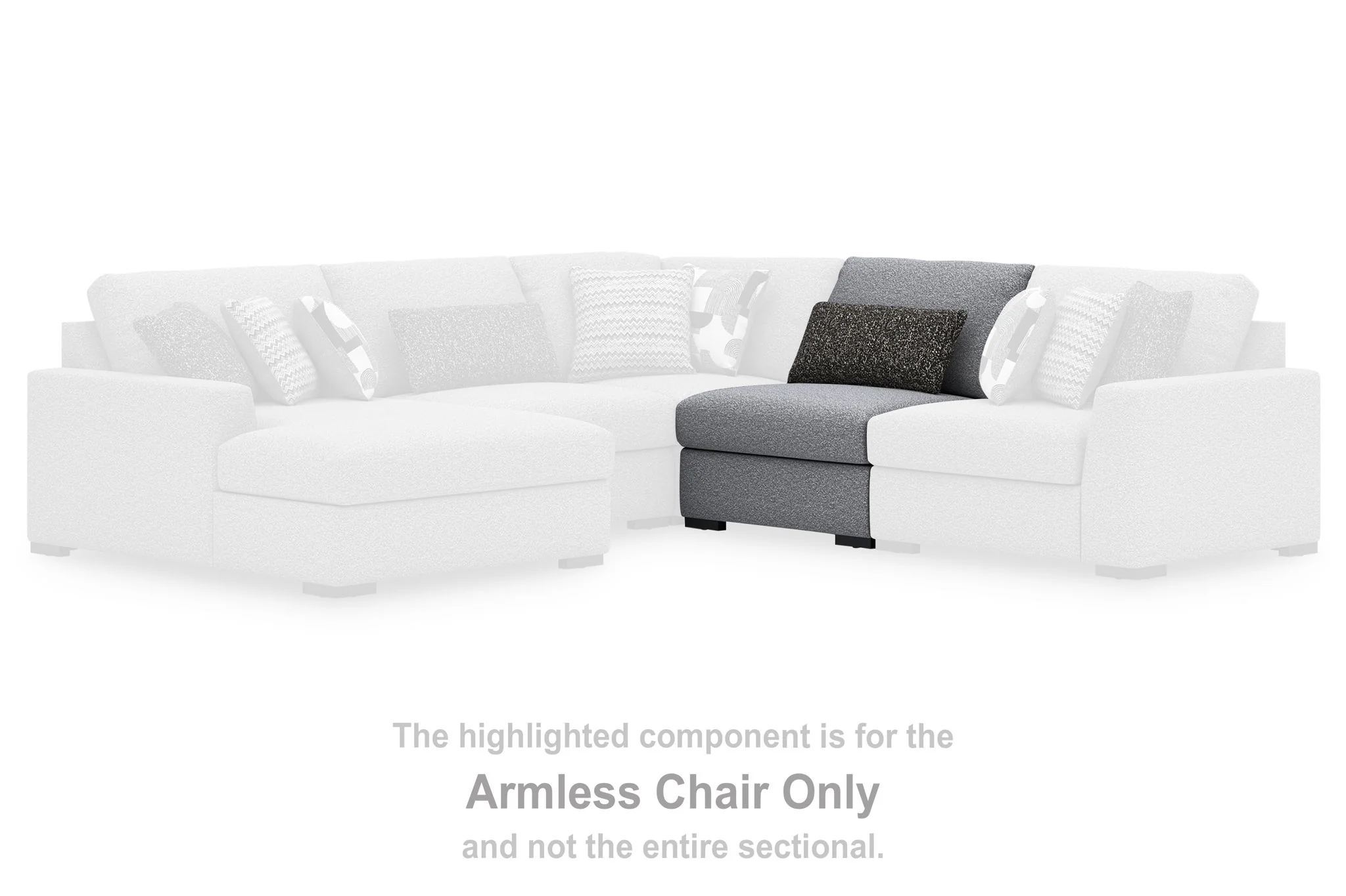 Bealton - Armless Chair - Salt And Pepper