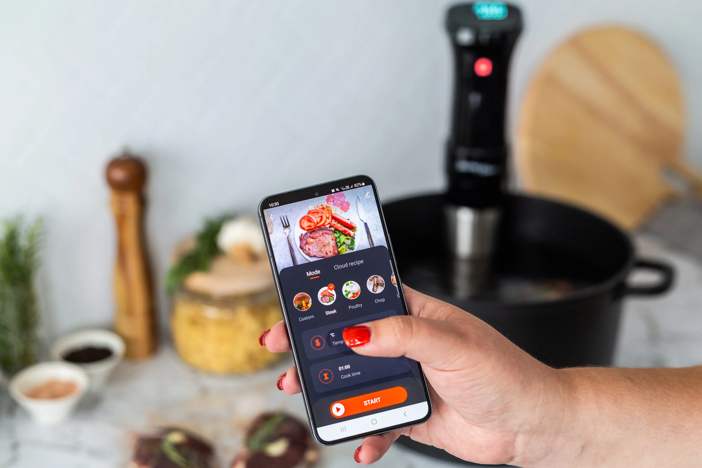 Sous Vide Precision Cooker with Touch Screen Display and WiFi App Control