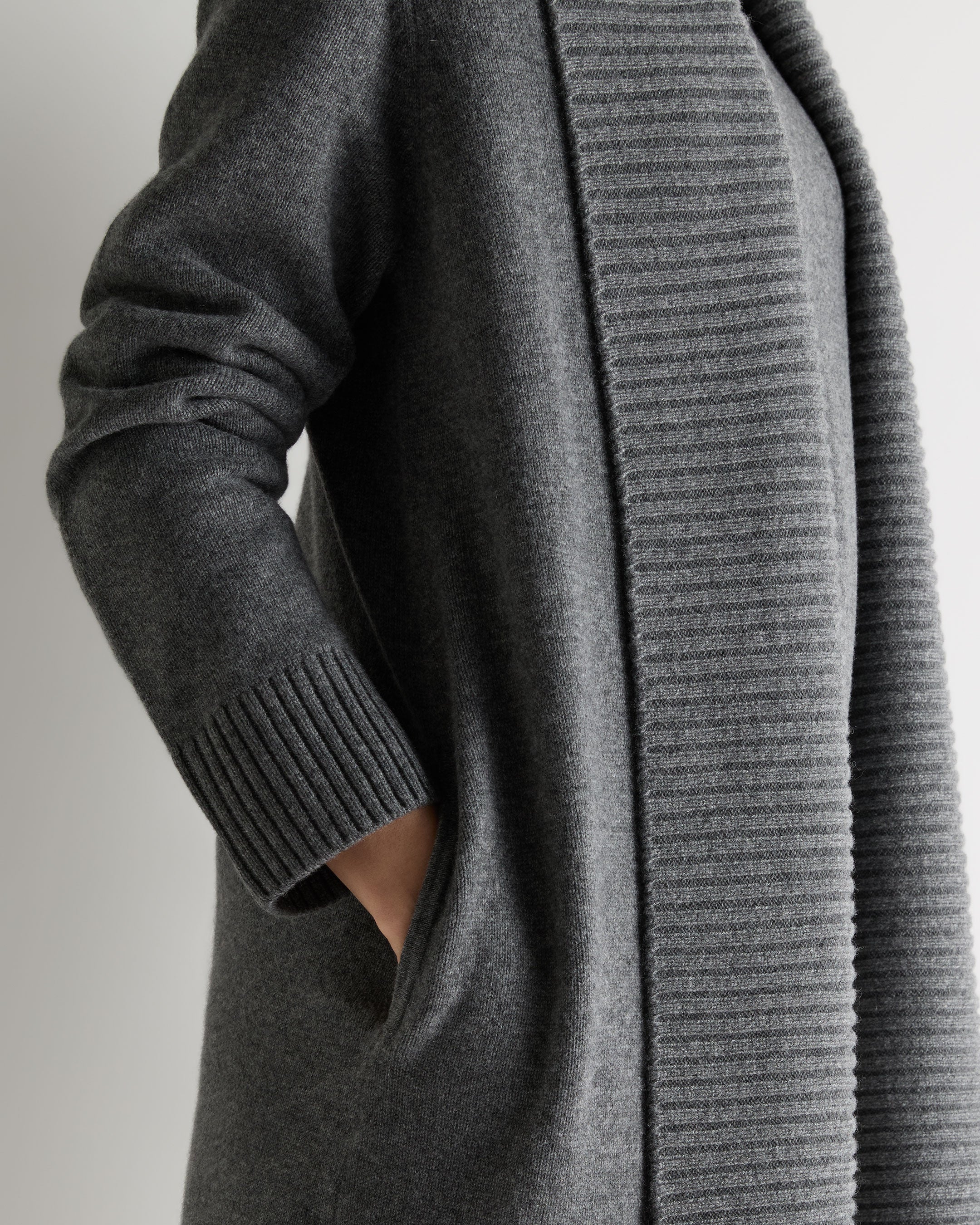 Women's Abbey Cashmere Cardigan Elephant Grey
