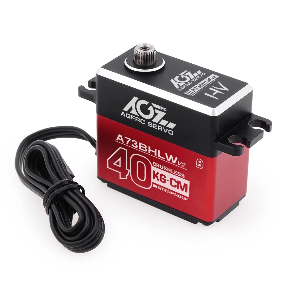 AGFRC A73BHLW V2 Servo  - HV 40KG High Torque Brushless Waterproof Digital Standard Servo For 1/10 RC Rock Crawler Buggy Car Boat Truck