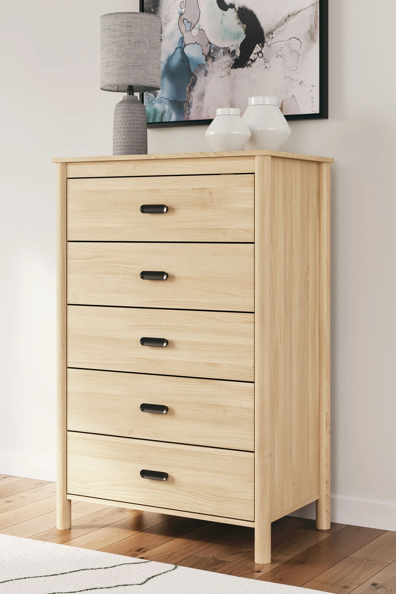 Cabinella - Five Drawer Chest - Tan