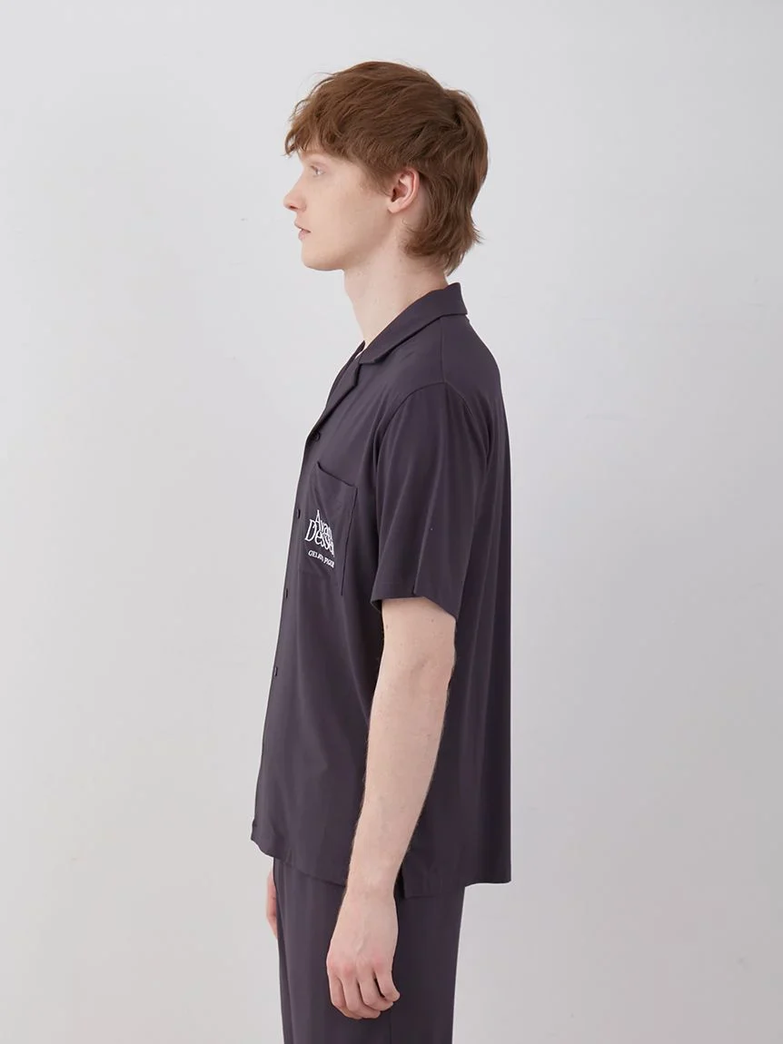 COOL MEN'S Rayon Logo Pajama Sleep Shirt