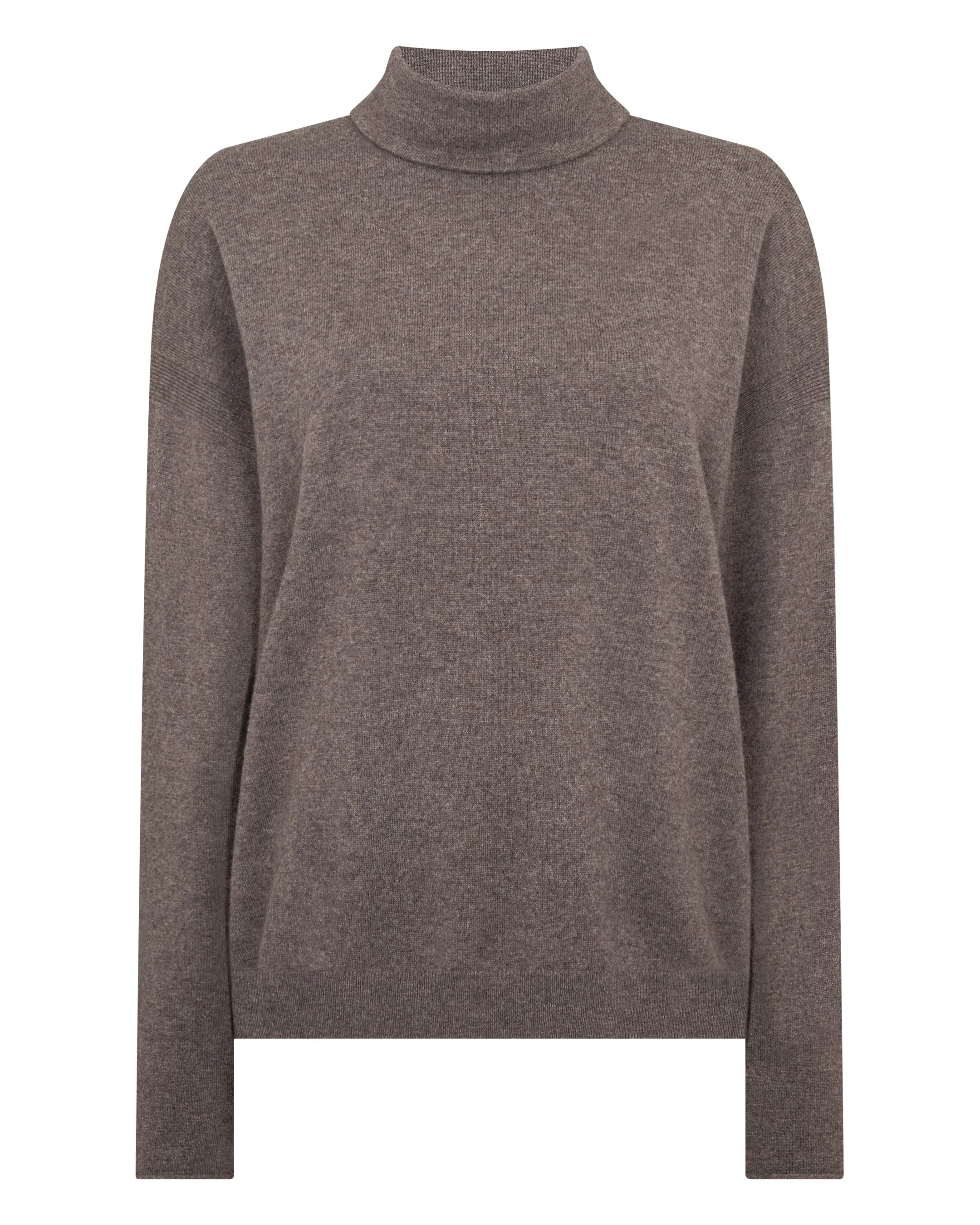 Women's Victoria Turtle Neck Cashmere Sweater Otter Brown