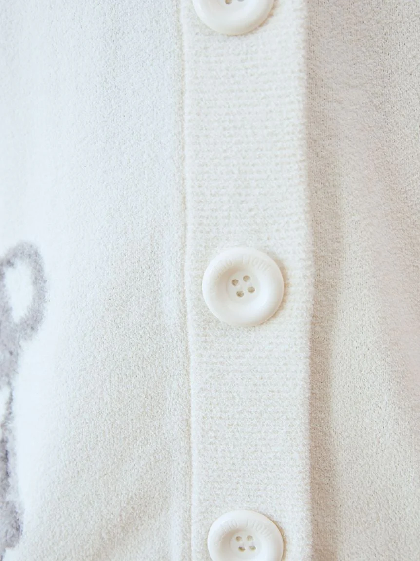 Koala Jacquard Airy Moco Cardigan