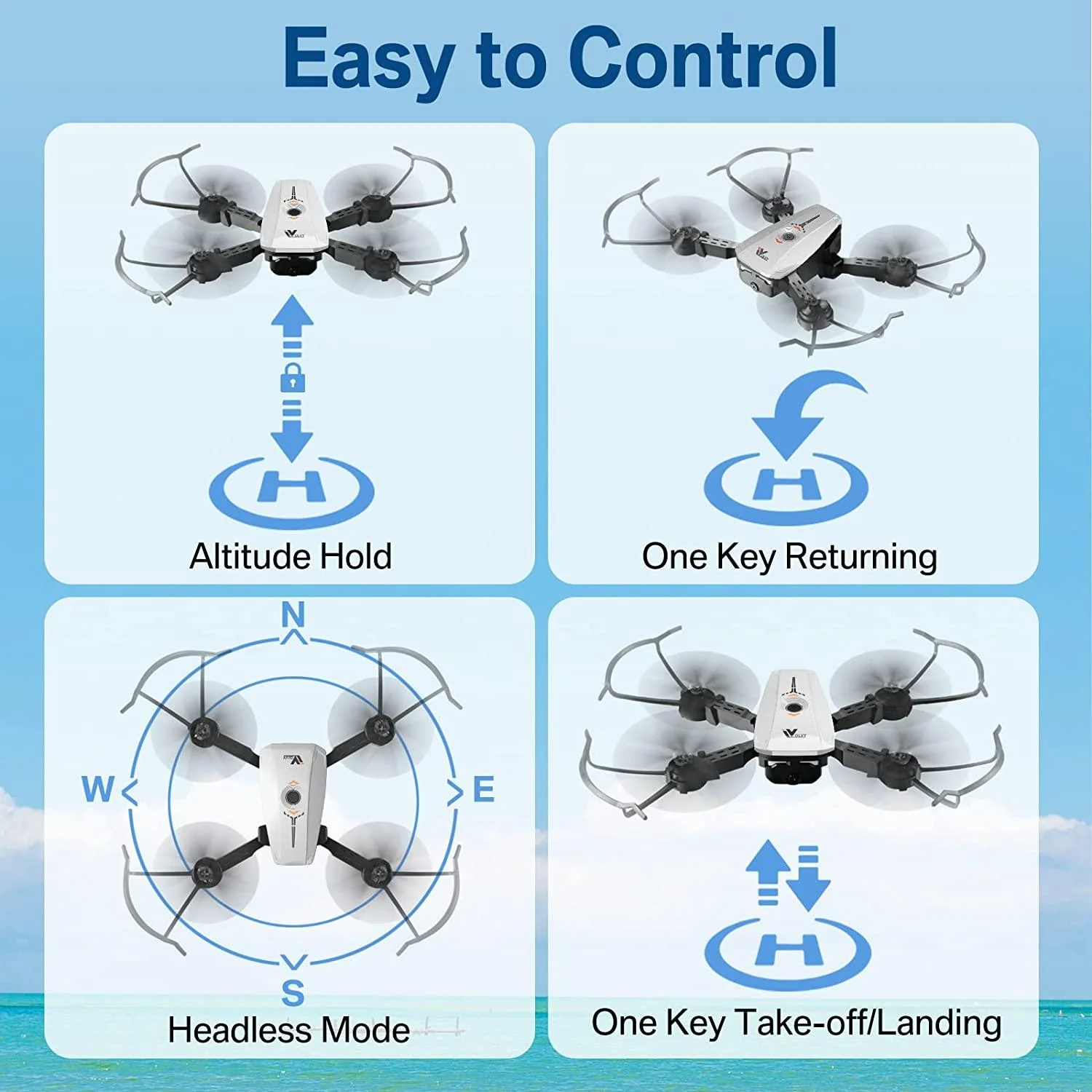 ATTOP X-Pack 3 Camera Drone - FPV Drone with Camera 1080P 164fts Range RC Drone with Voice/Gesture/Gravity Control Gift Ideas