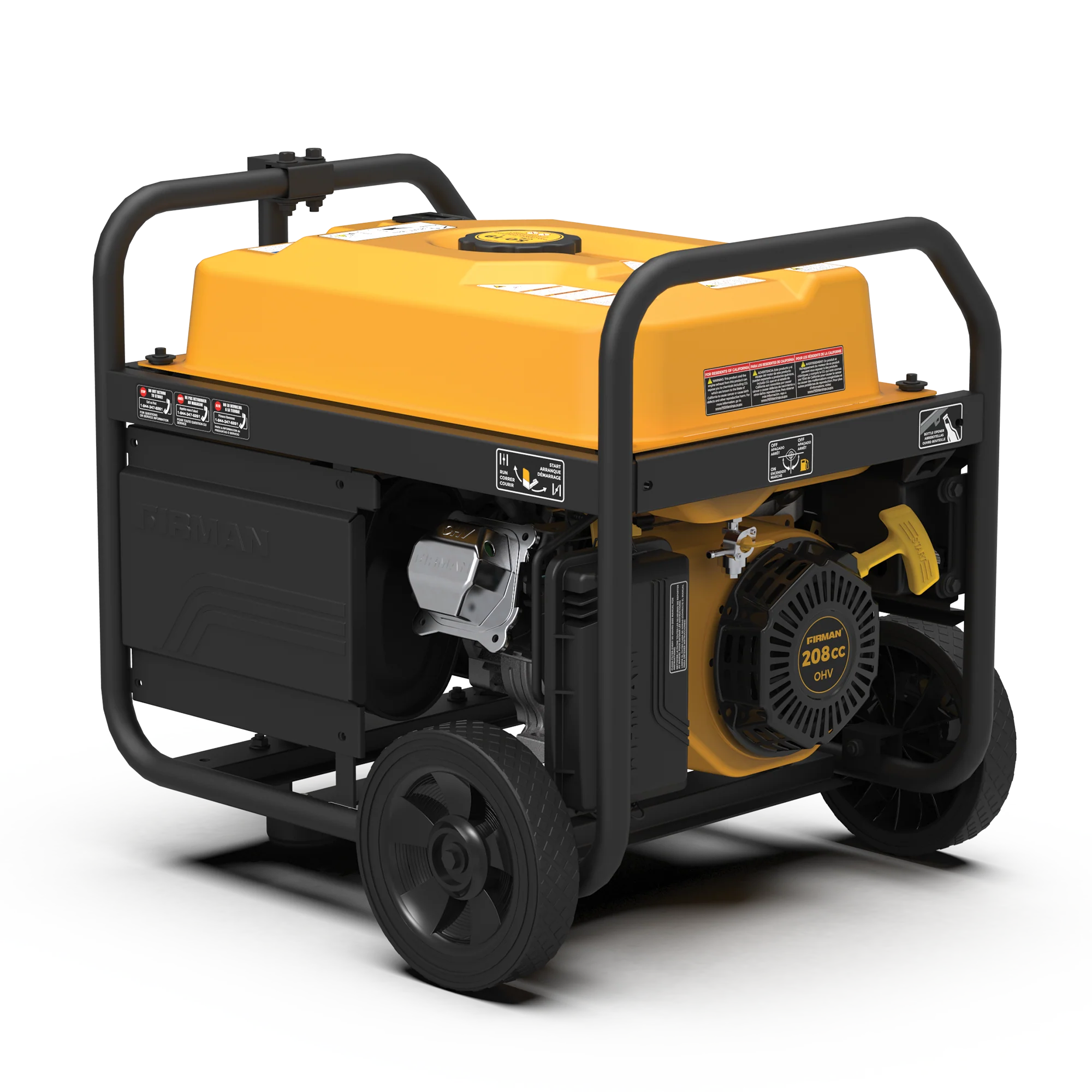 Gas Portable Generator 4550W Remote Start 120/240V