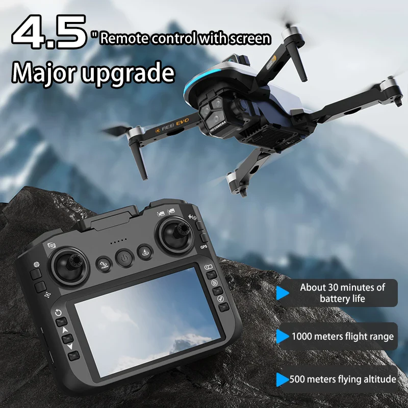 AE8 Drone - 8K HD Camera 360° Obstacle Avoidance Aerial Photography QuadCopter With 4.5 Inch Screen Remote Controller