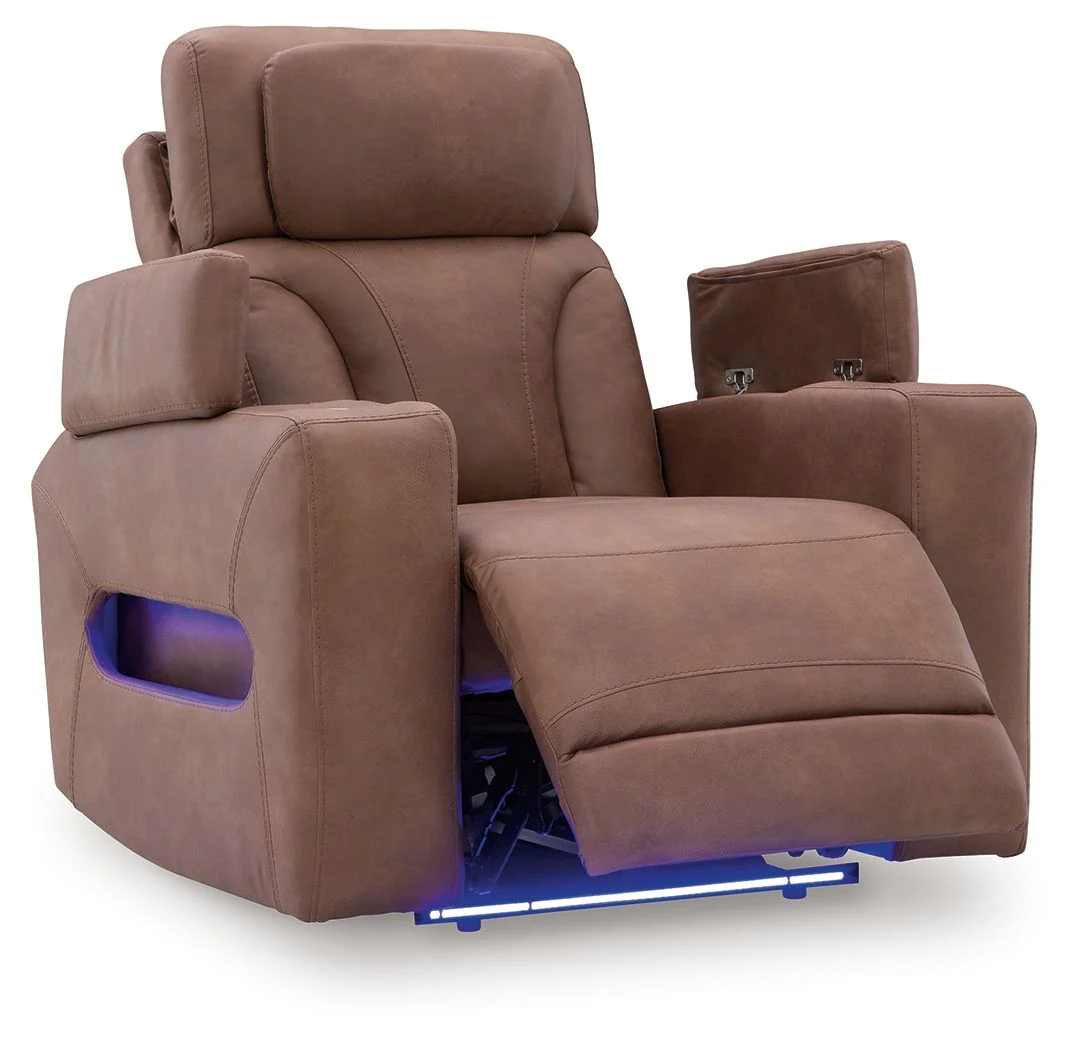 Clean-Slate - Power Recliner / Adj Headrest - Caramel