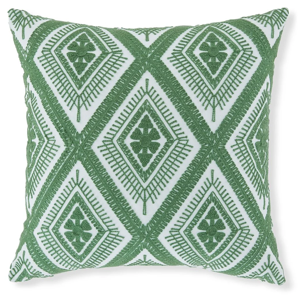 Bellvale - Pillow - Green / White