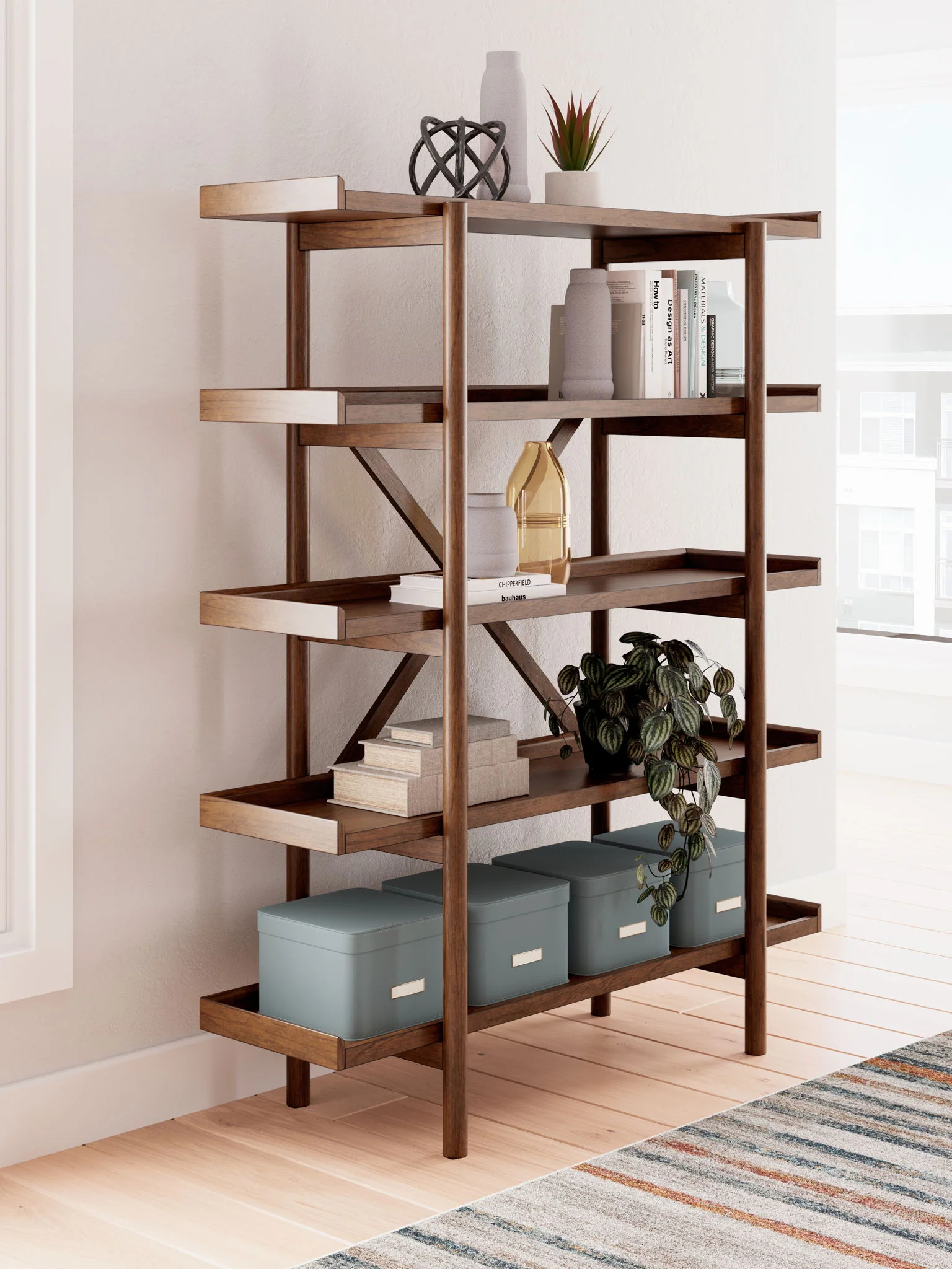 Lyncott - Bookcase - Brown