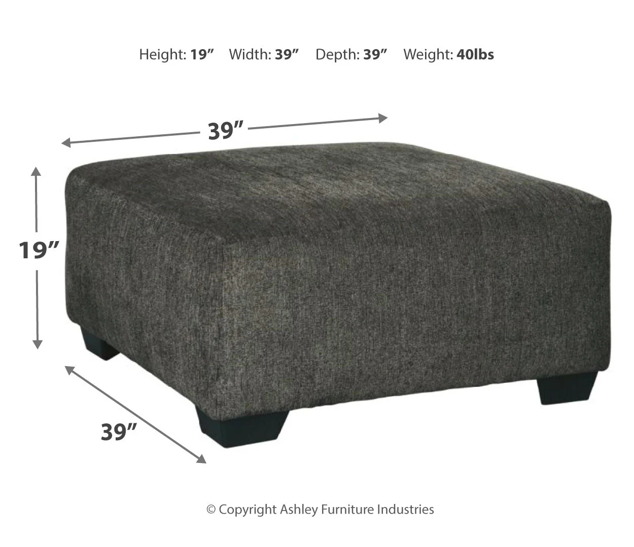 Ballinasloe 3-Piece Sectional with Ottoman