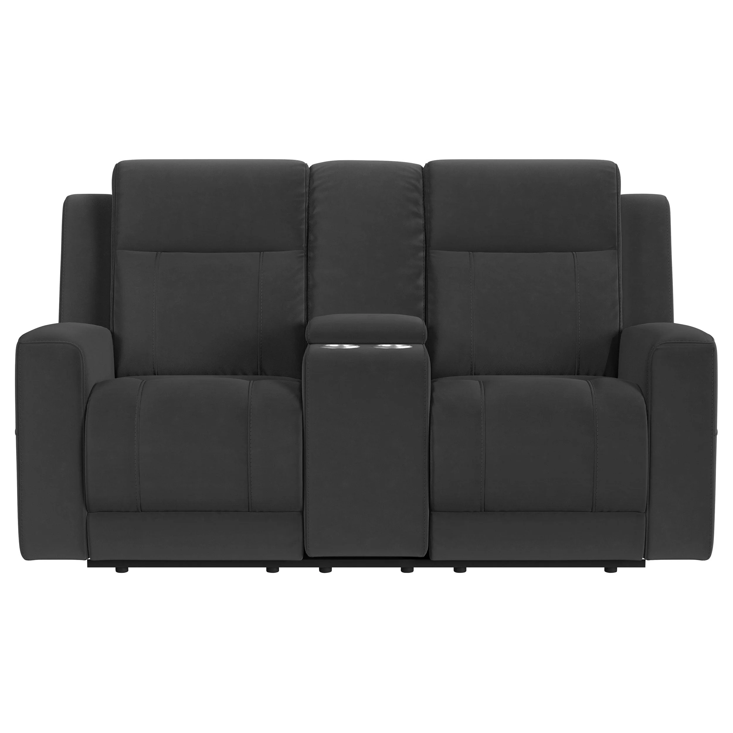 Brentwood  Upholstered Reclining Sofa Set Charcoal