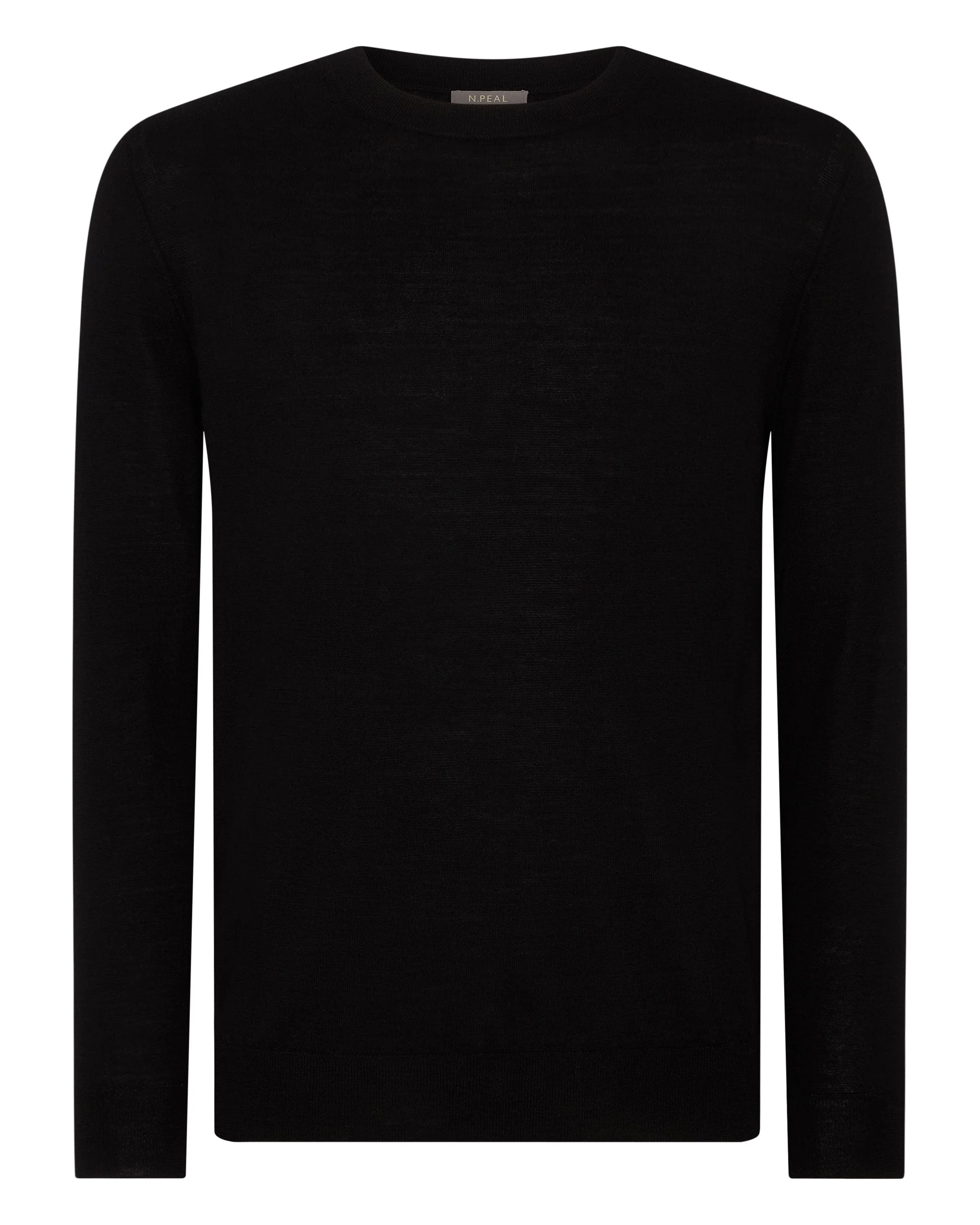 Men's Covent Fine Gauge Cashmere Round Neck Sweater Black