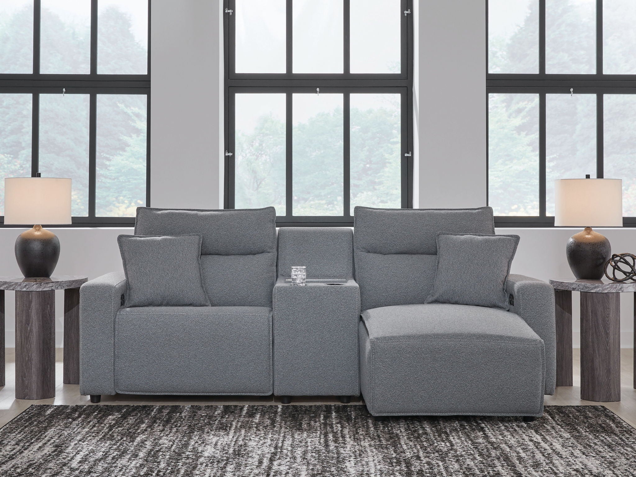 ModMax II - Salt And Pepper - Reclining Sectional