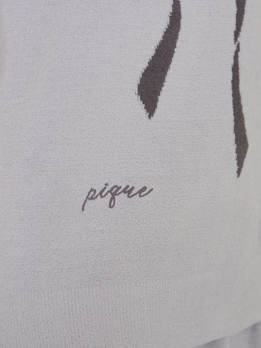 Ribbon Jacquard Pullover Sweater