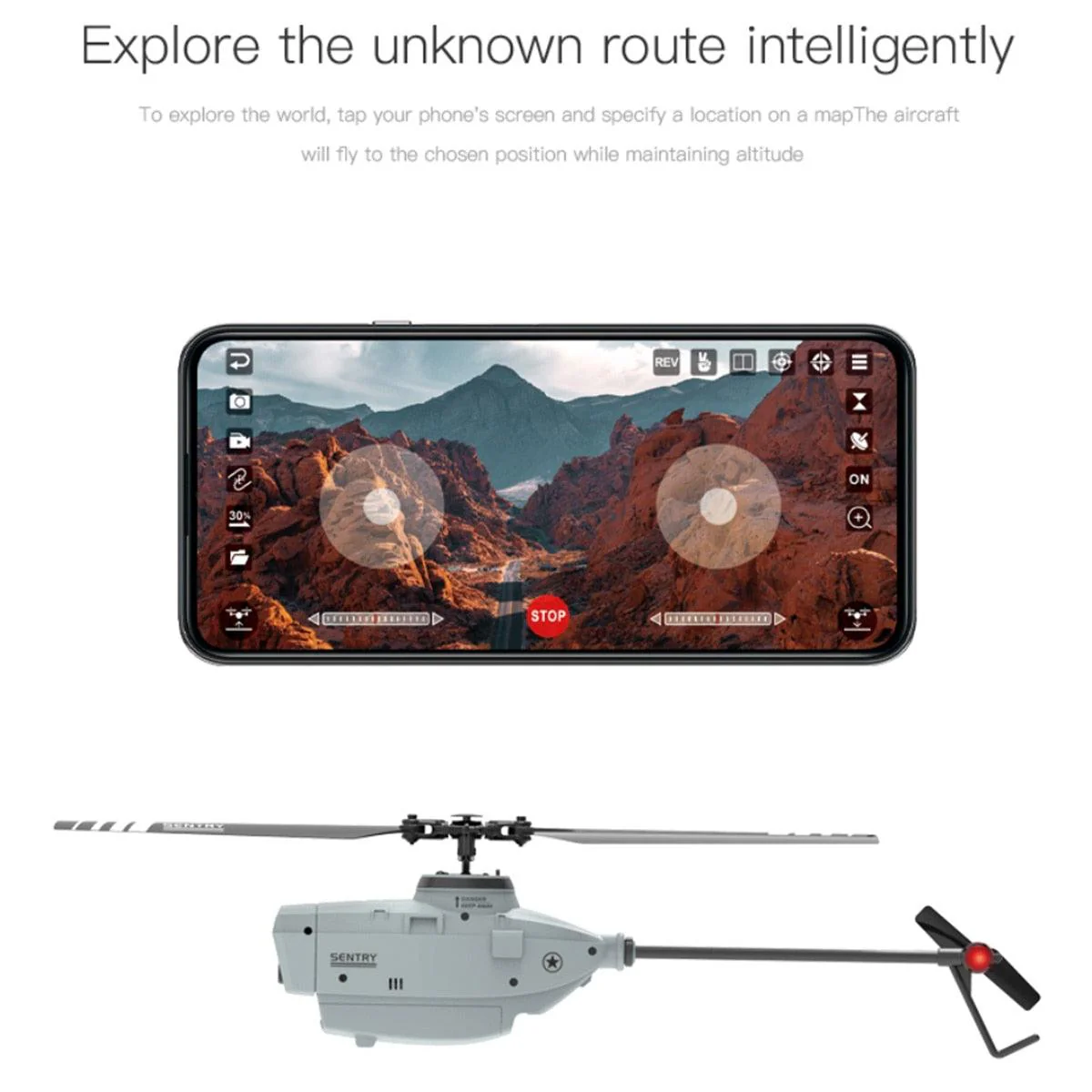 C127 2.4G RC Helicopter - Professional 720P Camera 6 Axis Gyro WIFI Sentry Spy RC Drone Wide Angle Single Paddle Without Ailerons
