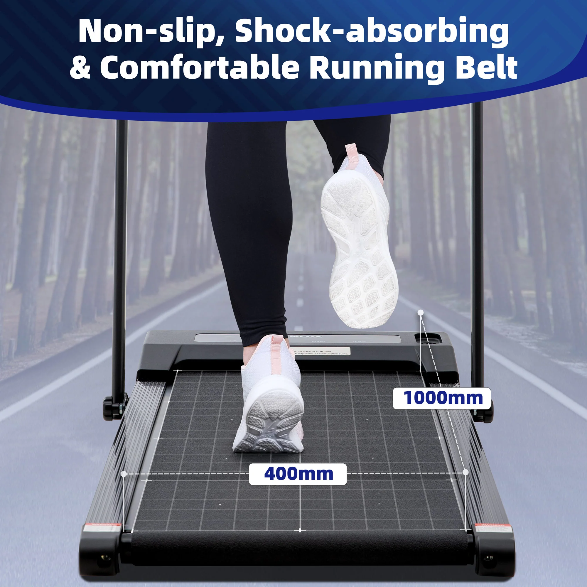 2HP Walking Pad Treadmill w/ Remote, Foldable Handrail, and Tablet Holder