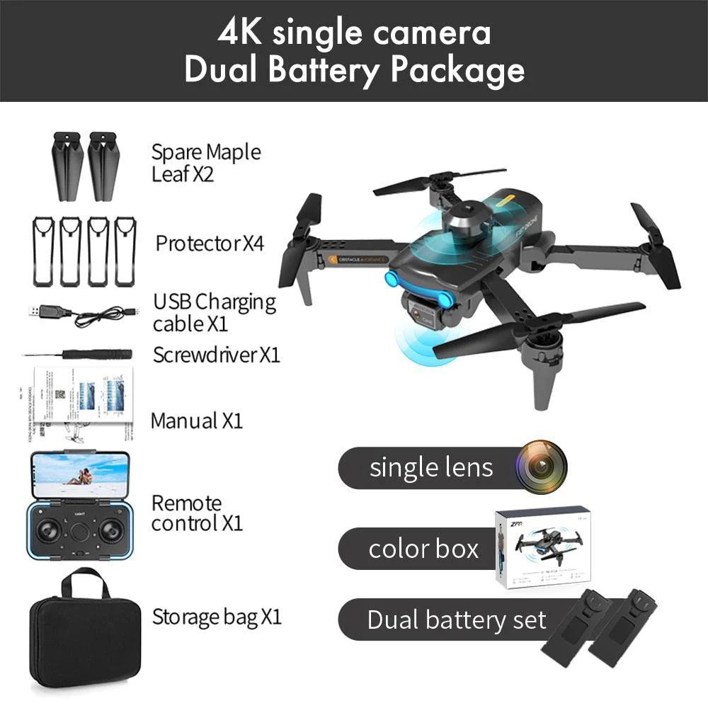 2024 New F187 Pro Drone - 4K HD Dual Camera Fixed Height Obstacle Avoidance 2.4Ghz Wifi Fpv Foldable Quadcopter RC Dron Toys Gifts