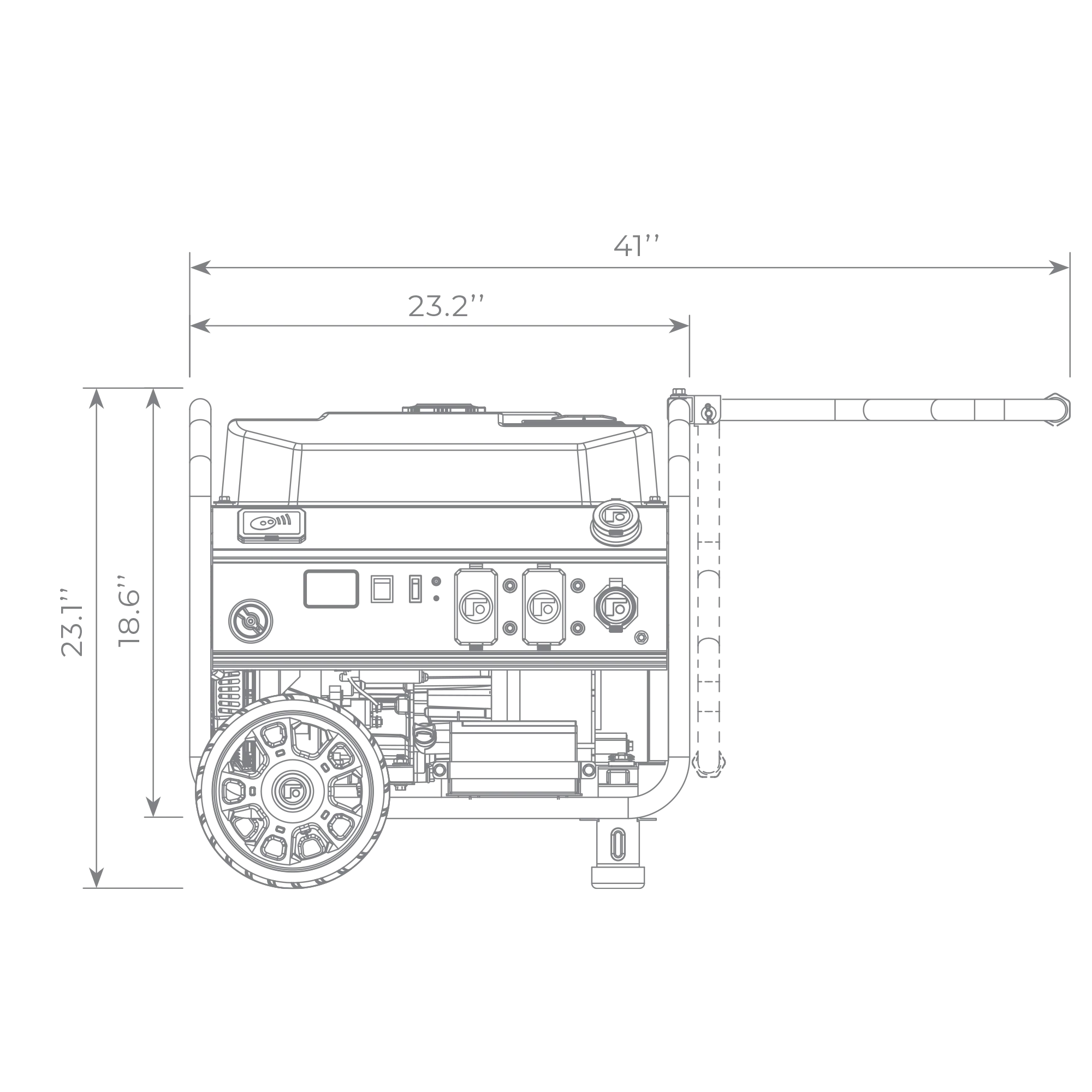 Gas Portable Generator 5000W Remote Start 120V