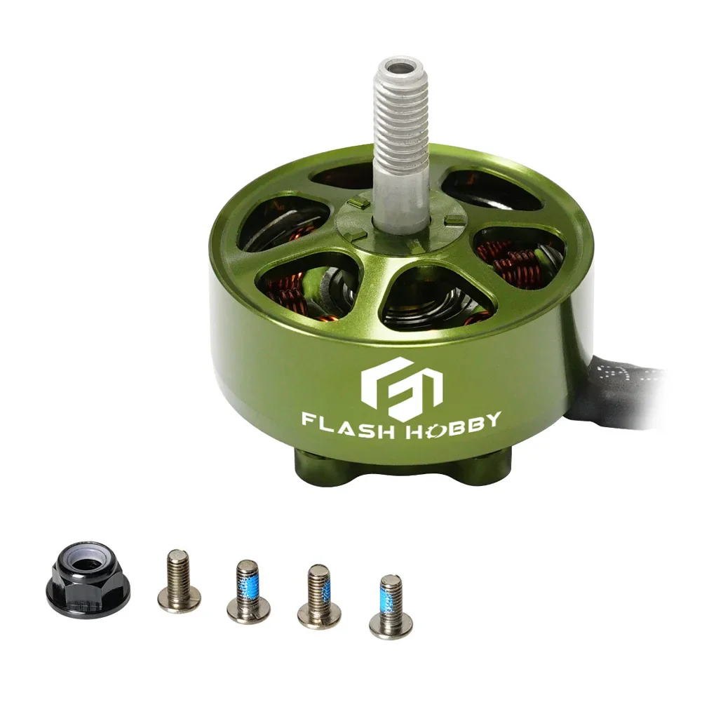4× FlashHobby Mars M2807 1300 KV 3-6S Brushless Motors – 5 mm Shaft for 7 Inch Freestyle & Long-Range FPV Drones
