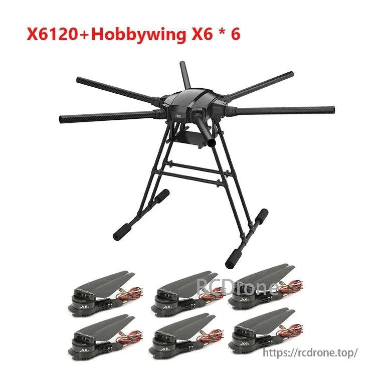 EFT X6120 Industrial Drone - 6 Axis 6KG Payload 30Minutes Light Weight Hexacopter for Training, Inspection,Searching