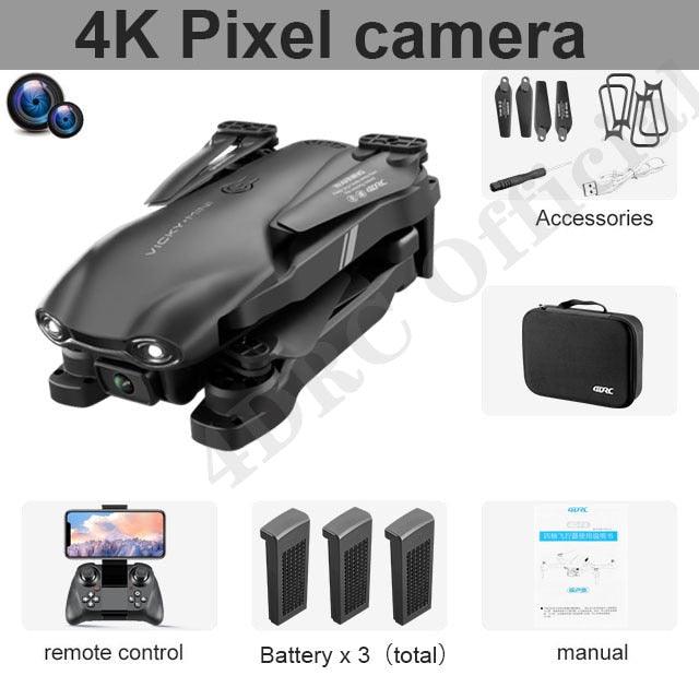4DRC V13 Mini Drone - Wide Angle HD 4K 1080P Dual Camera WiFi Fpv RC Foldable Quadcopter Dron Gift Toys