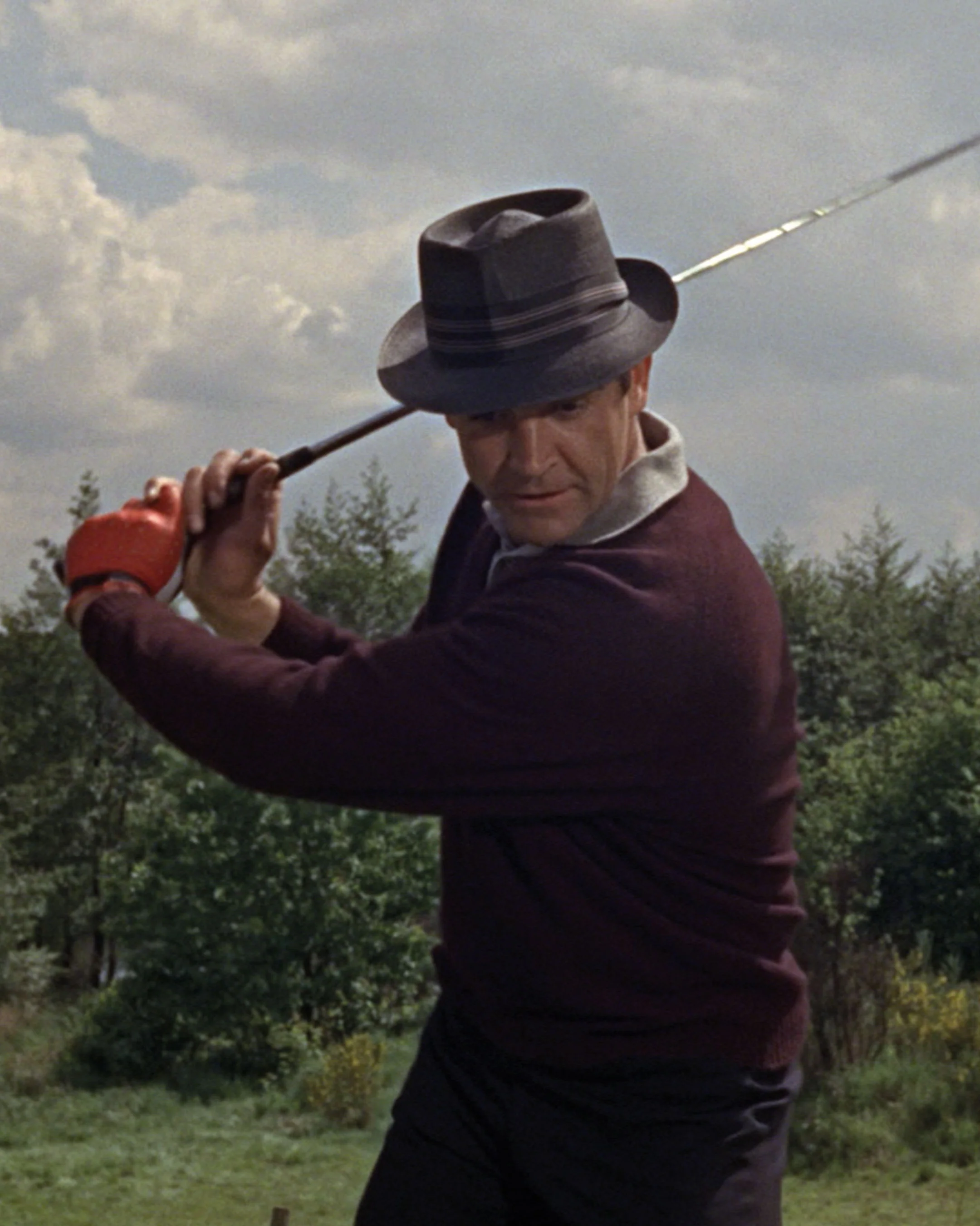 007 Short Sleeve Cotton Cashmere Collared Polo T-Shirt Smoke Grey