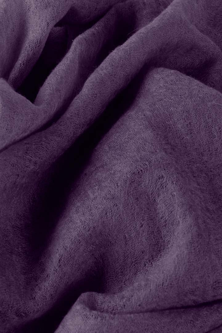 Handwoven Pure Cashmere Scarf Shawl in Purple