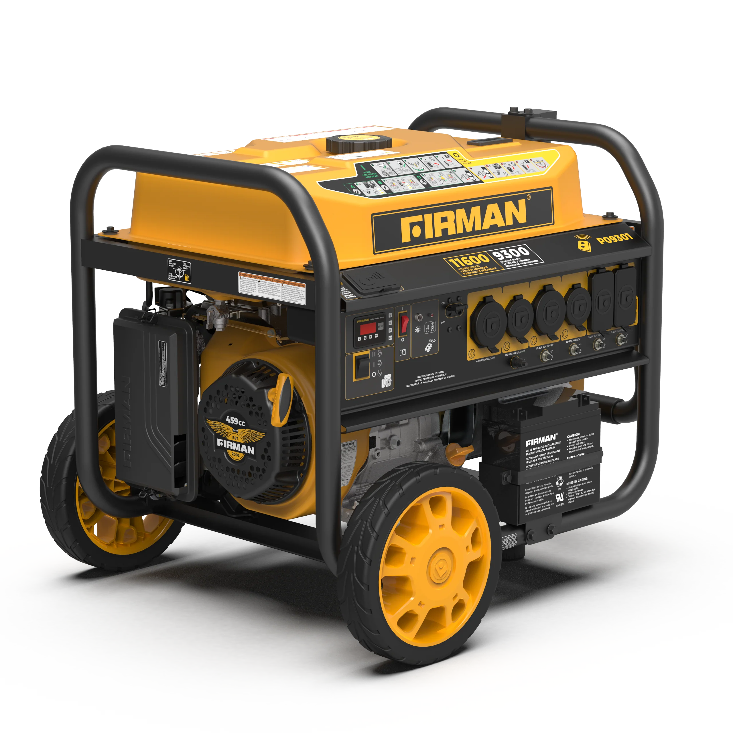 Gas Portable Generator 11600W Remote Start 120/240V