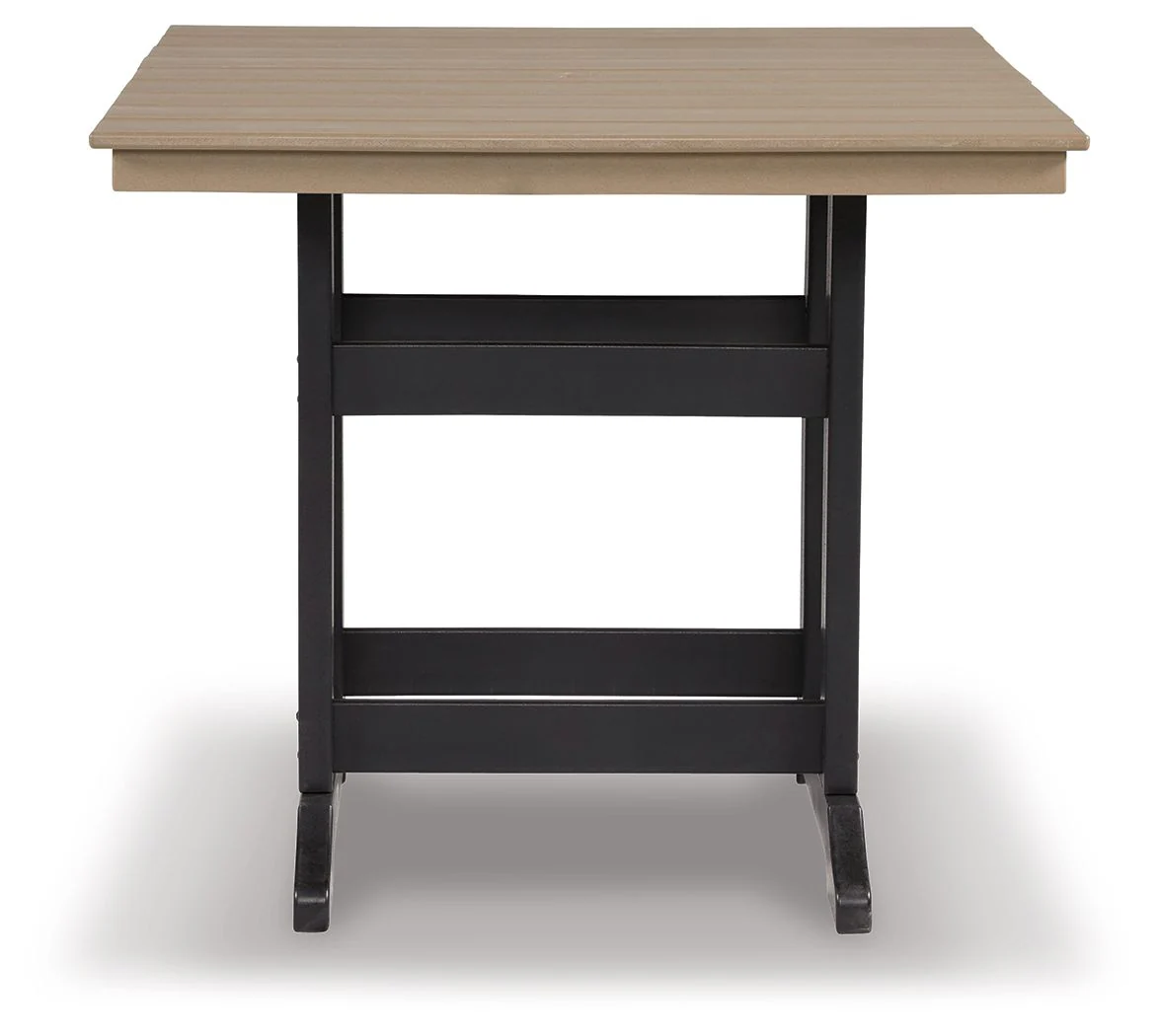 Fairen Trail - Square Counter TBL w/Umb OPT - Black / Driftwood