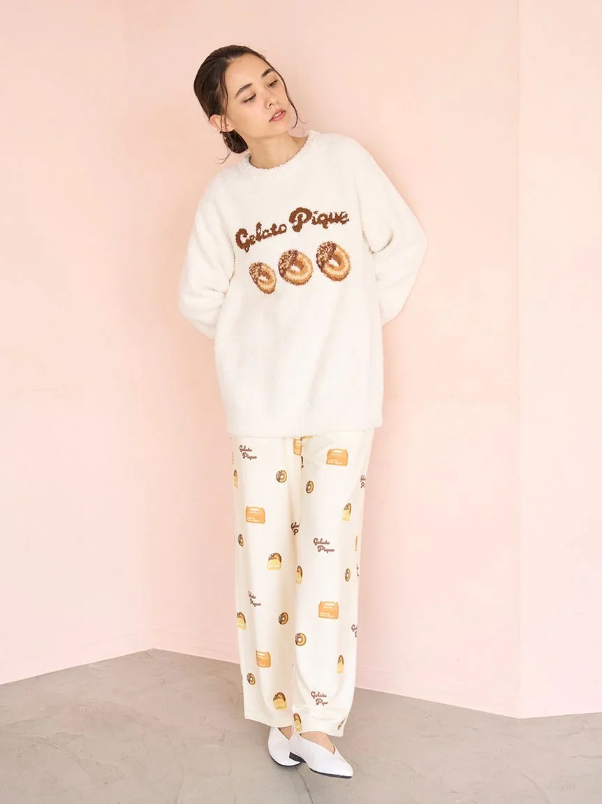 Donut Print Long Pants