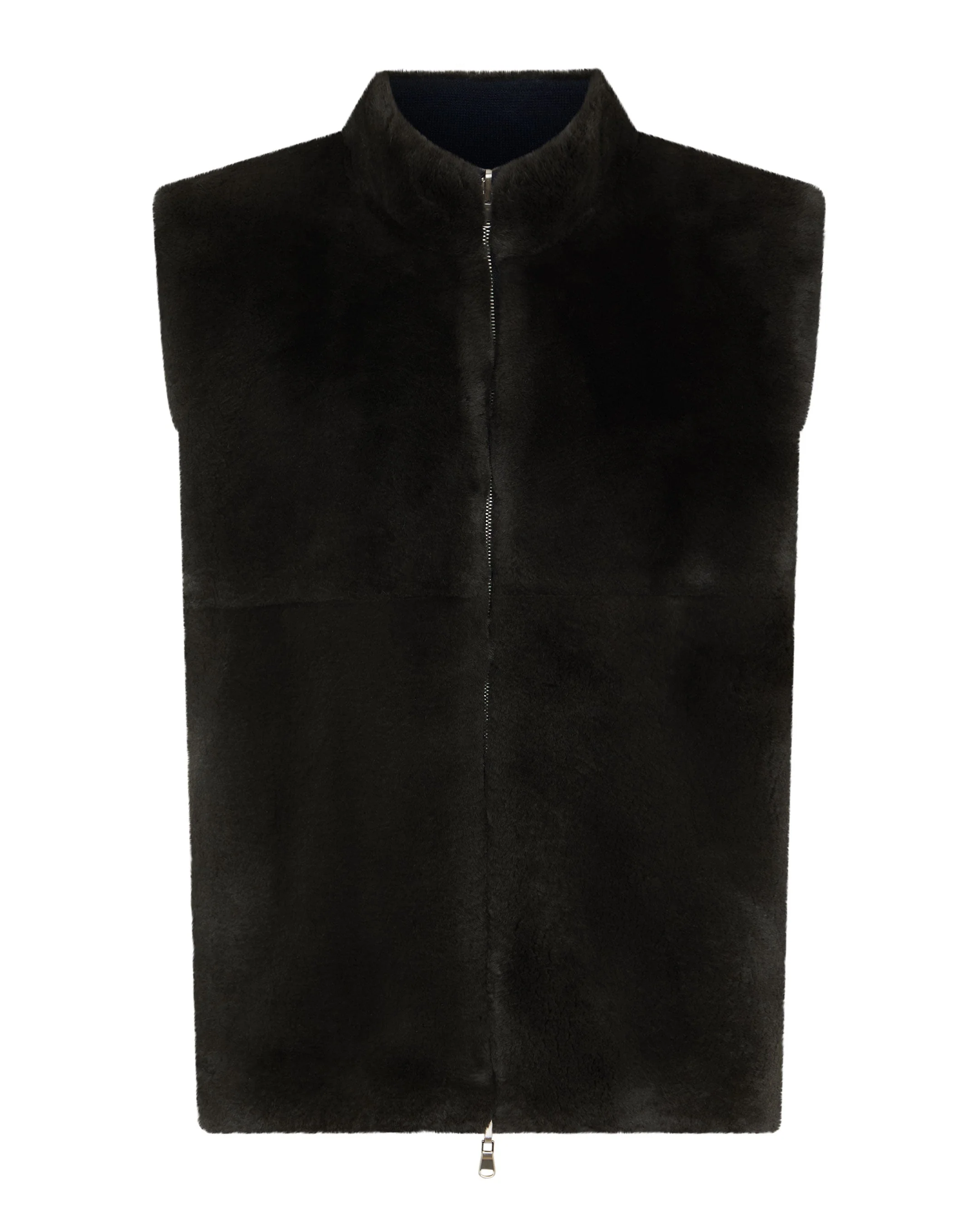 Men's Shaftesbury Reversible Cashmere Gilet Navy Blue