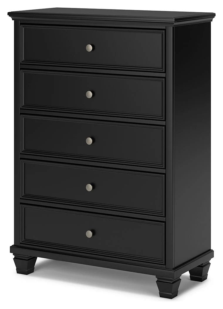 Lanolee - Five Drawer Chest - Black