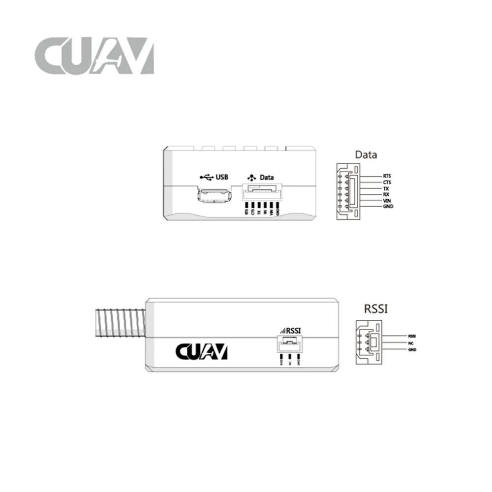 CUAV XB Pro Radio Telemetry - 250mw 902~928MHz 6.5KM/15.5KM Distance Wireless PRO 900HP Integrates Signals Data Transmitter