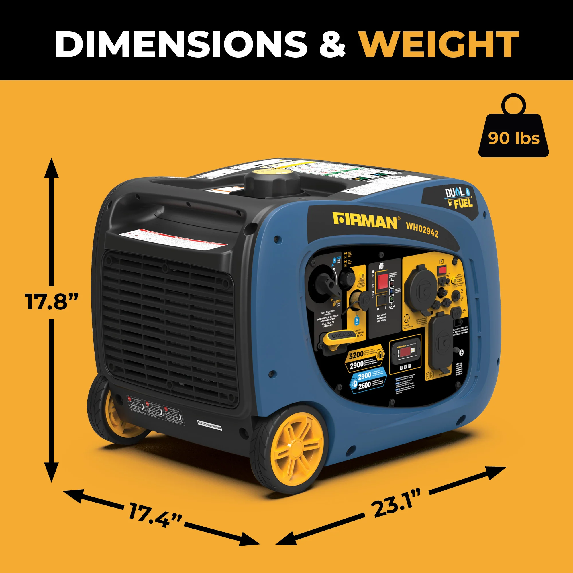 Refurbished Dual Fuel Inverter 3200W Electric Start
