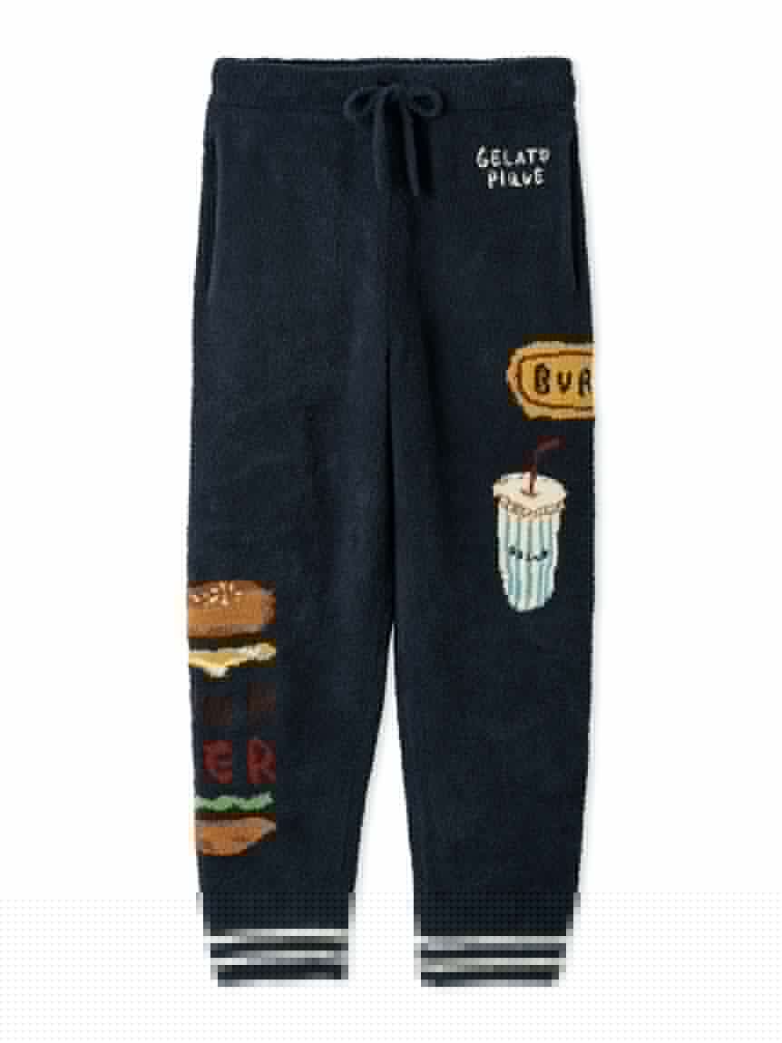 [Hirano Toshiyuki] Men's Powder Hamburger Jacquard Long Pants