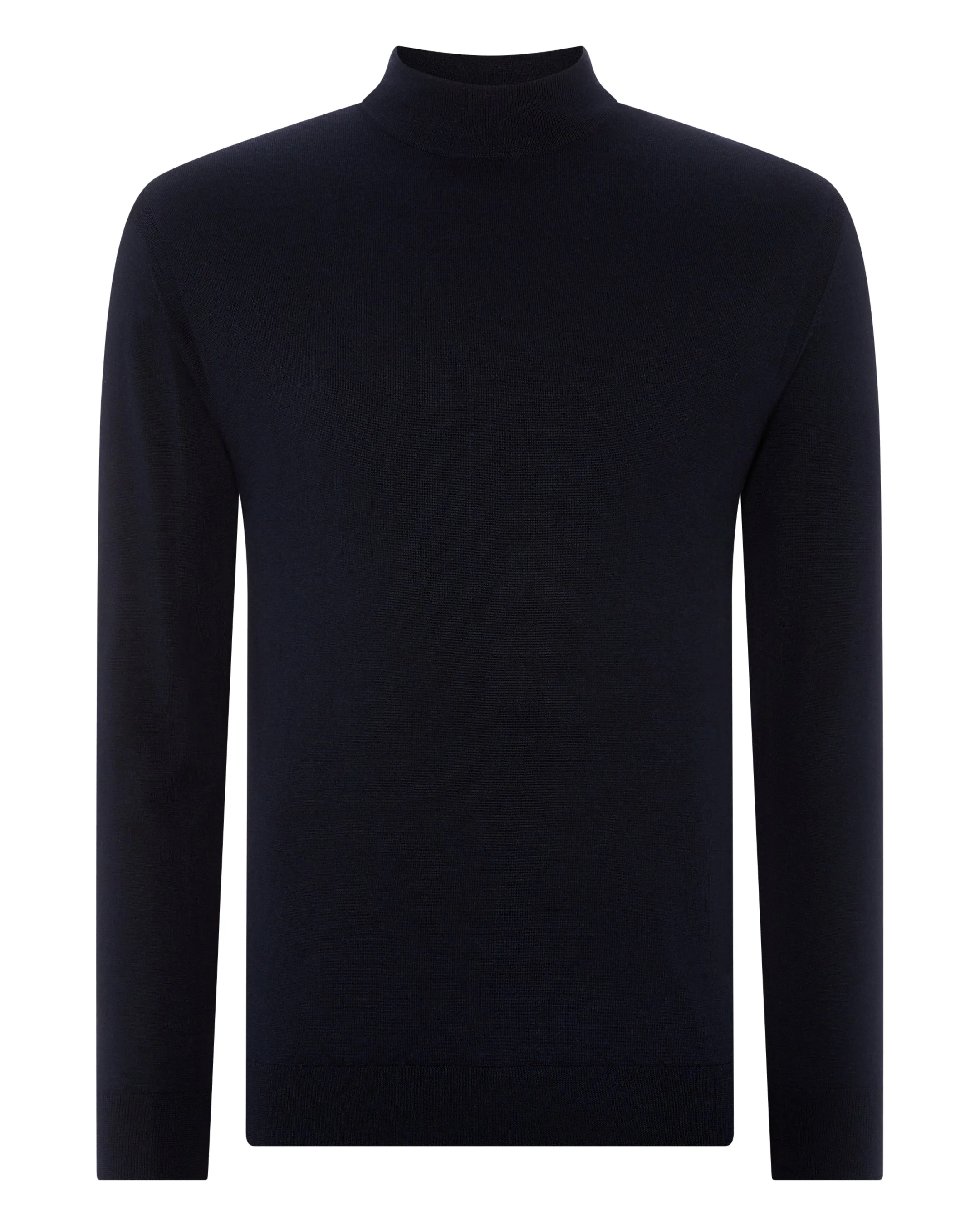 Men's Fine Gauge Cashmere Turtle Neck Jumper Navy Blue