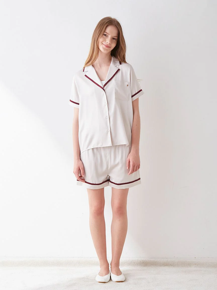 Lined Satin Sleep Shirt
