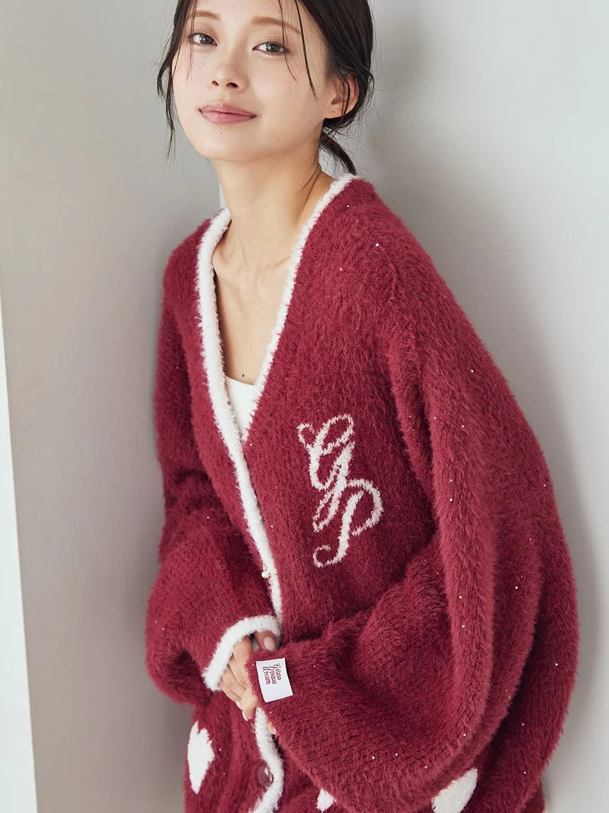 Glittering Feather Cardigan