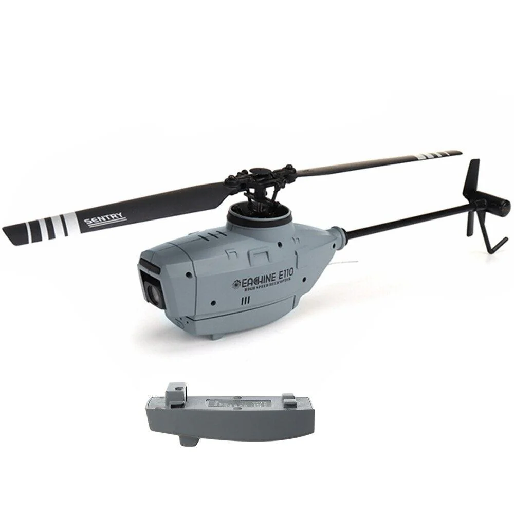 Eachine E110 RC Helicopter C127 Helicopter - 2.4G 720P HD Camera  6-Axis Gyro Optical Flow Localization Flybarless Scale RC Drone Helicopter RTF