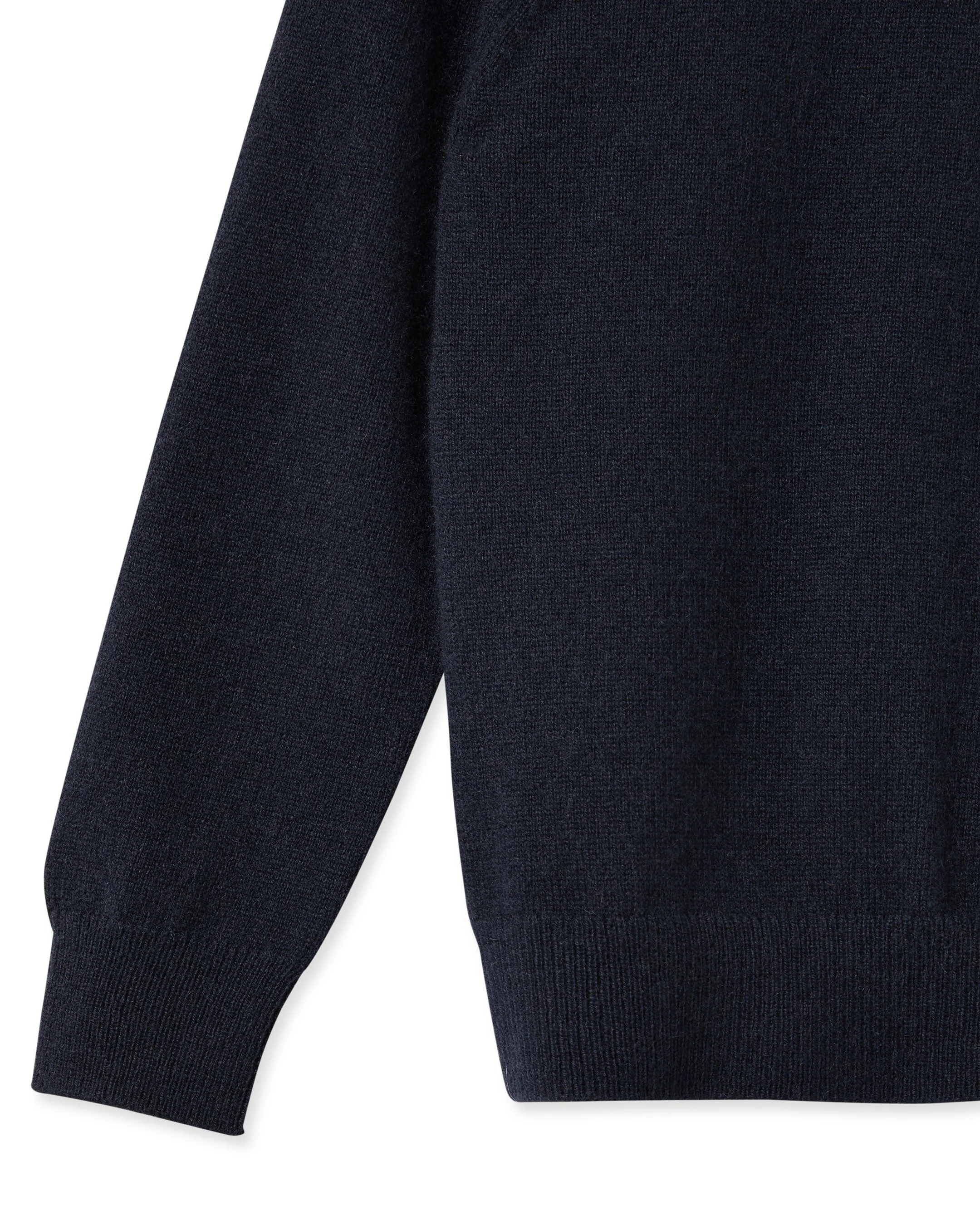 Girls Round Neck Cashmere Sweater Navy Blue