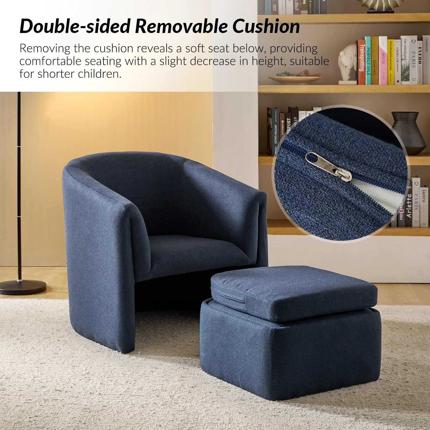 Arturo Armchair in Navy