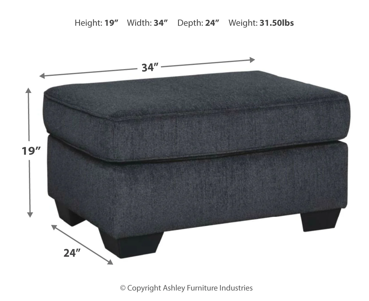 Altari Oversized Accent Ottoman